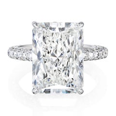 GIA Certified 6.00 Carat D SI1 GIA Radiant Diamond Engagement Ring "Catherine"