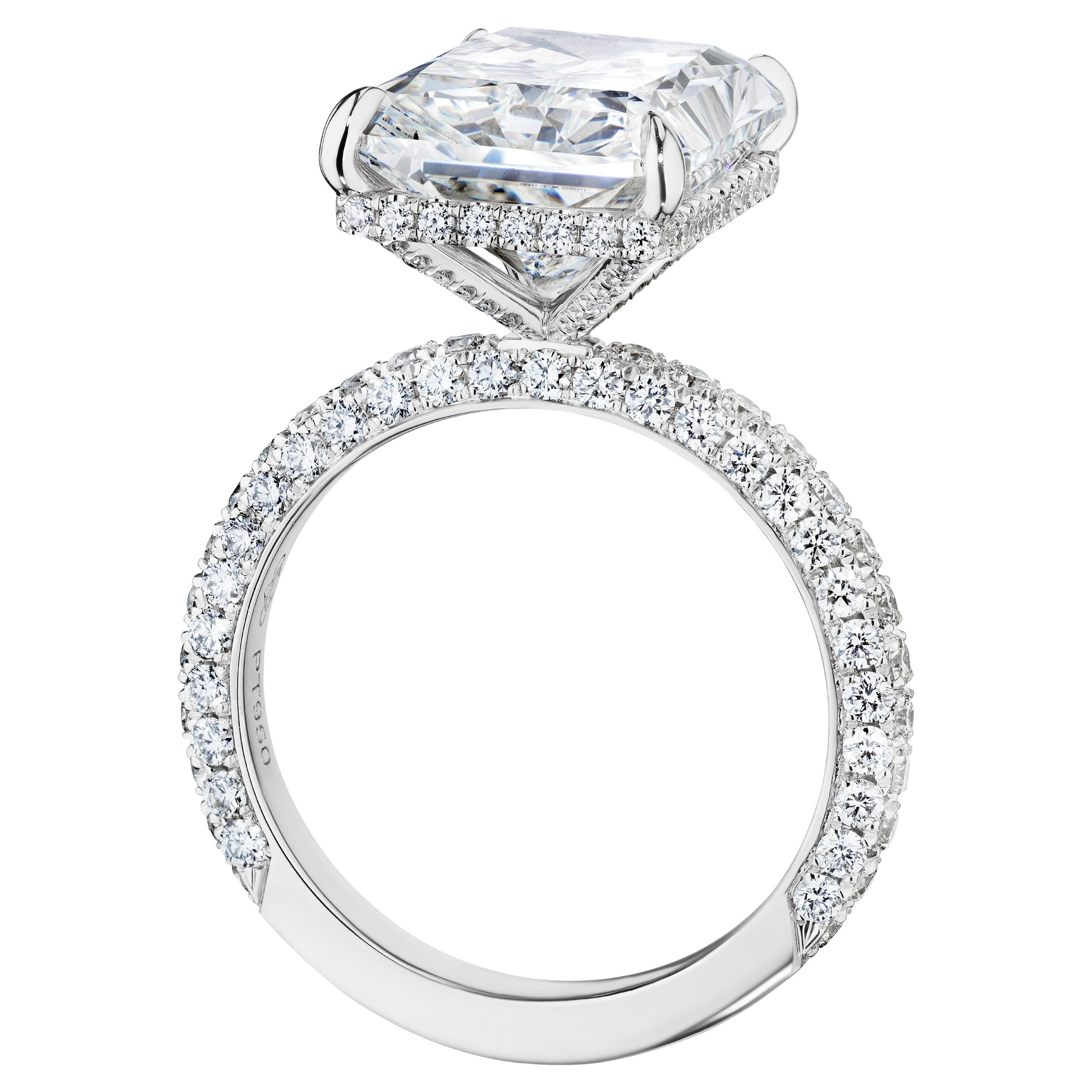 For Sale:  GIA Certified 6.00 Carat D SI1 GIA Radiant Diamond Engagement Ring "Catherine"