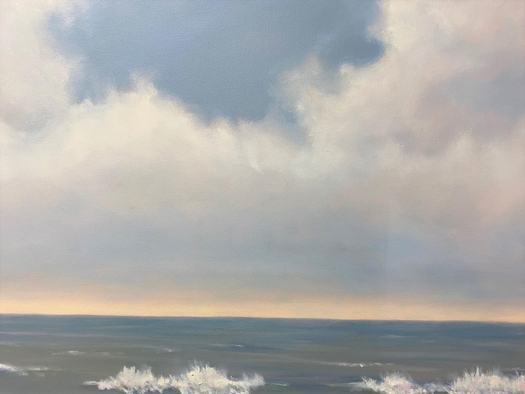 Perfect Summer Day, 48x60 original contemporary impressionist marine landscape For Sale 4
