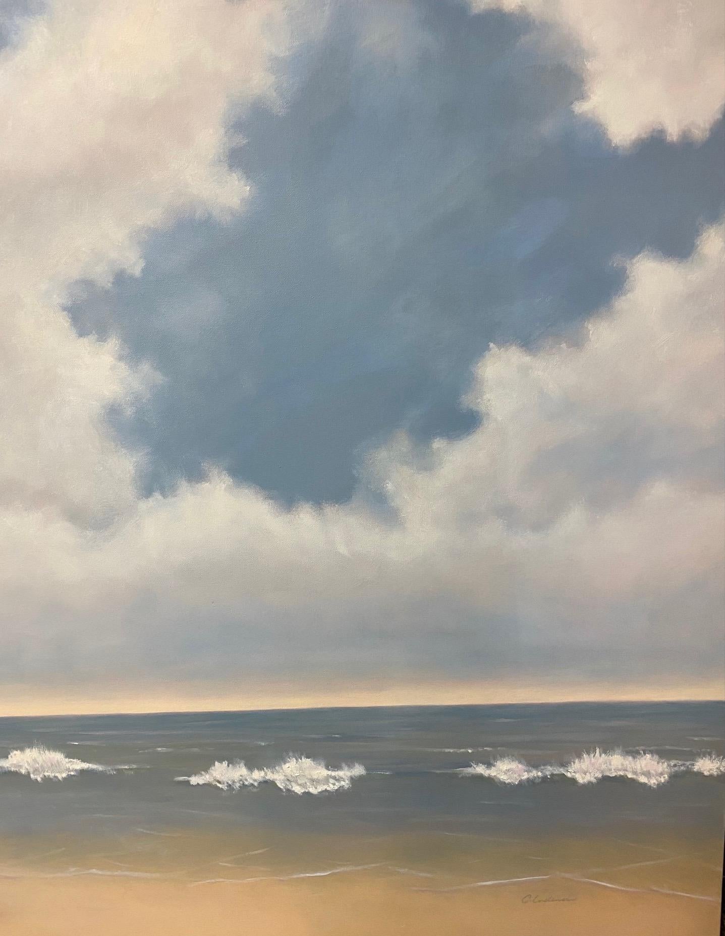 Perfekter Sommertag, 48x60 original zeitgenössische impressionistische Meereslandschaft – Painting von Catherine Andersen