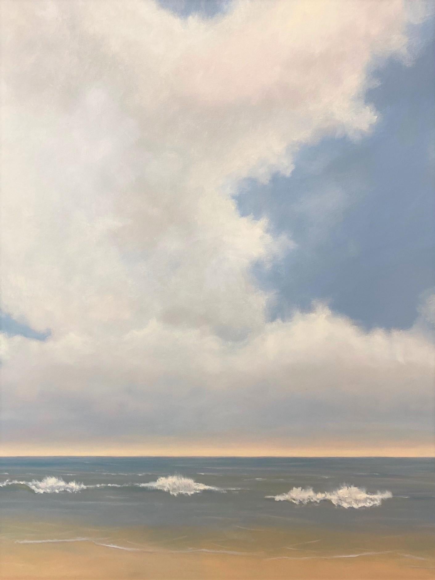 Perfekter Sommertag, 48x60 original zeitgenössische impressionistische Meereslandschaft (Zeitgenössisch), Painting, von Catherine Andersen