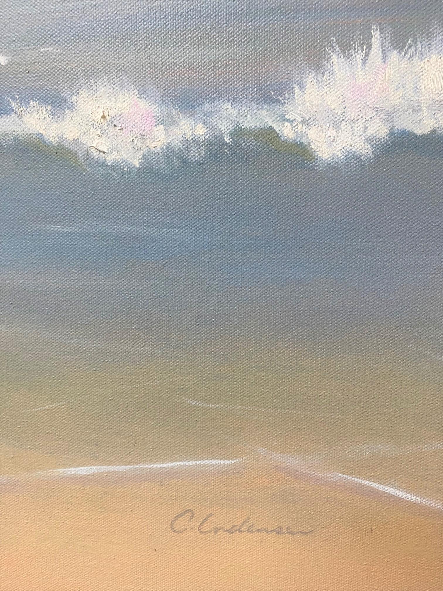 Perfekter Sommertag, 48x60 original zeitgenössische impressionistische Meereslandschaft im Angebot 1