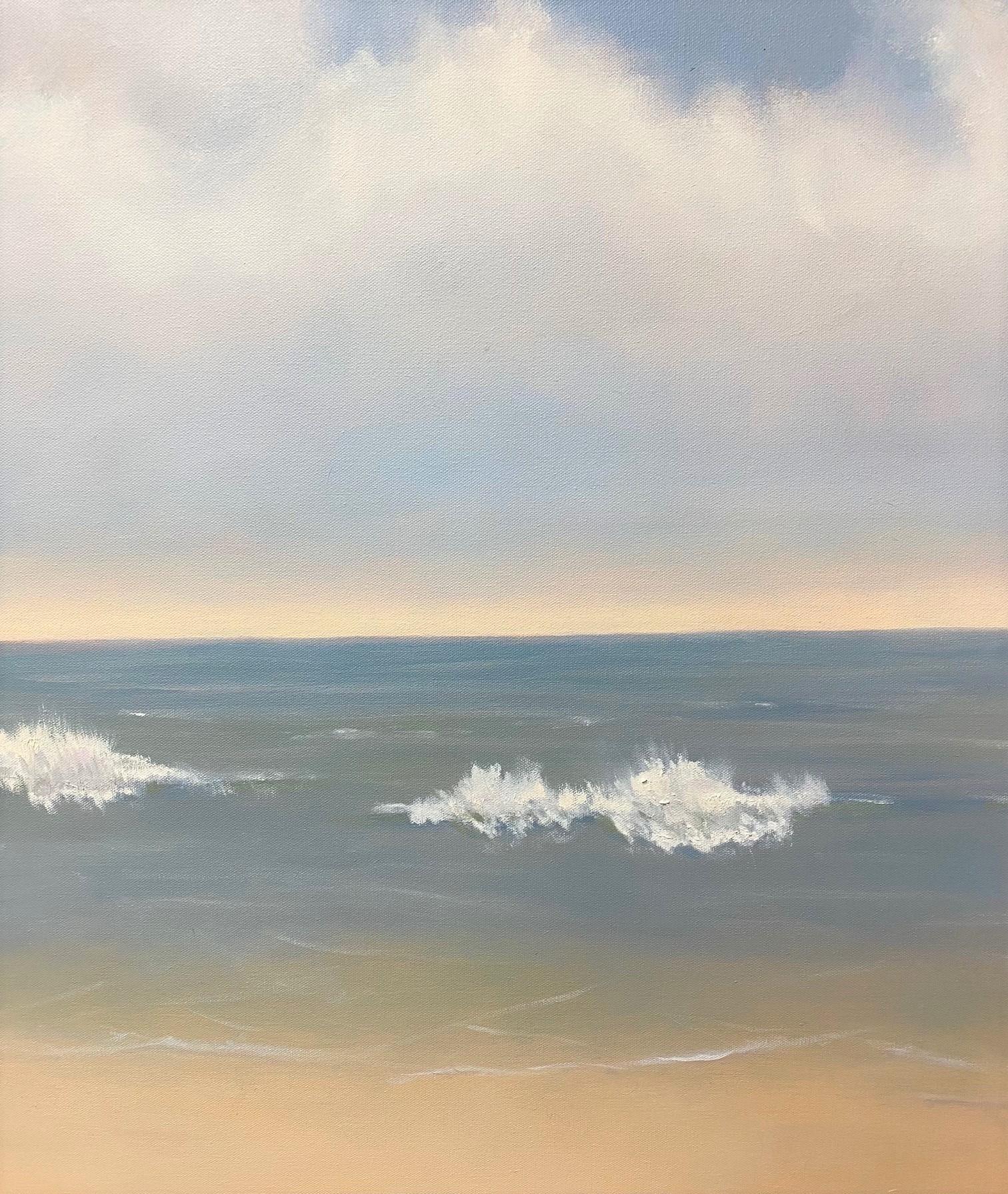 Perfect Summer Day, 48x60 original contemporary impressionist marine landscape For Sale 1