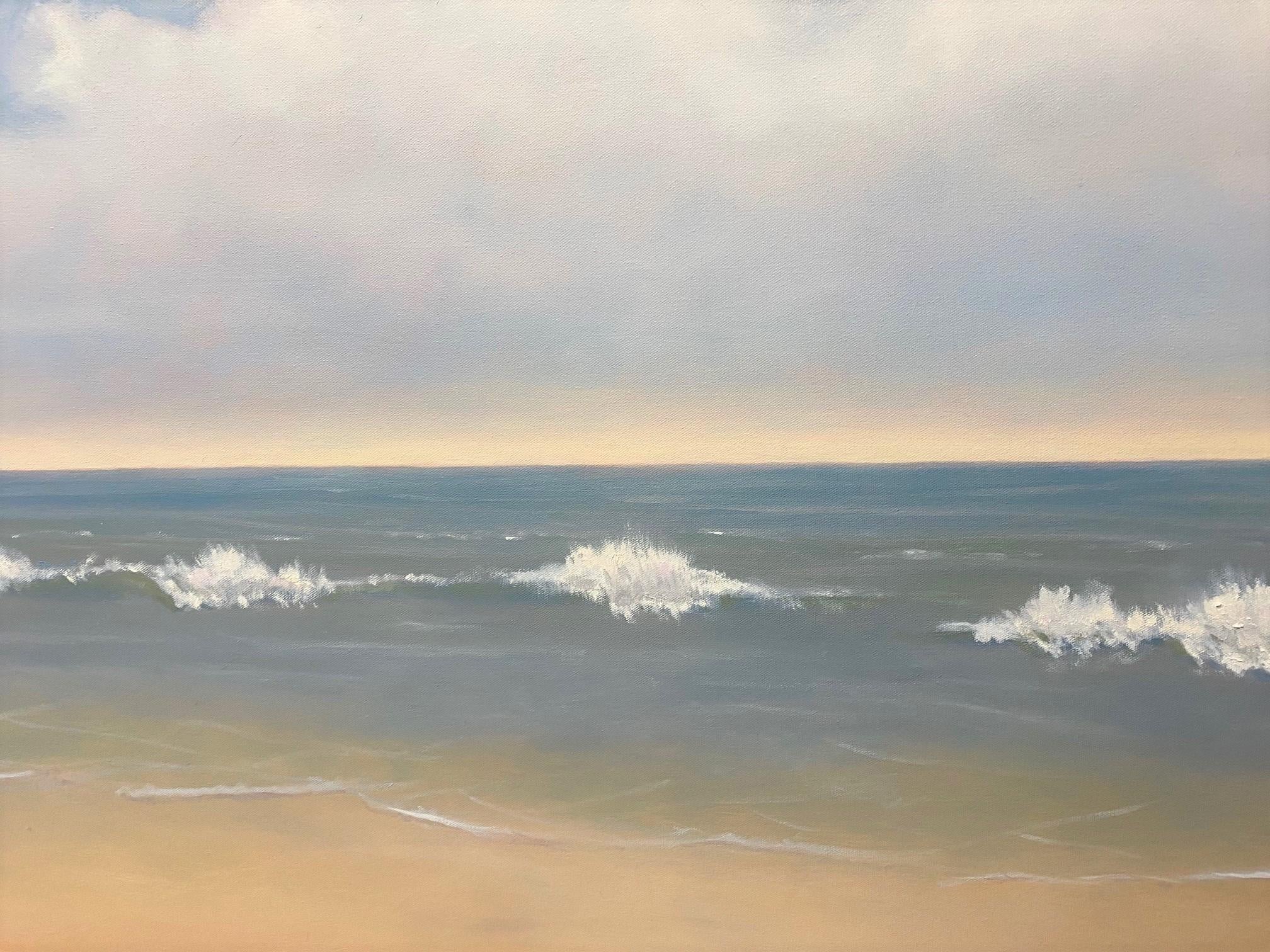 Perfekter Sommertag, 48x60 original zeitgenössische impressionistische Meereslandschaft im Angebot 3