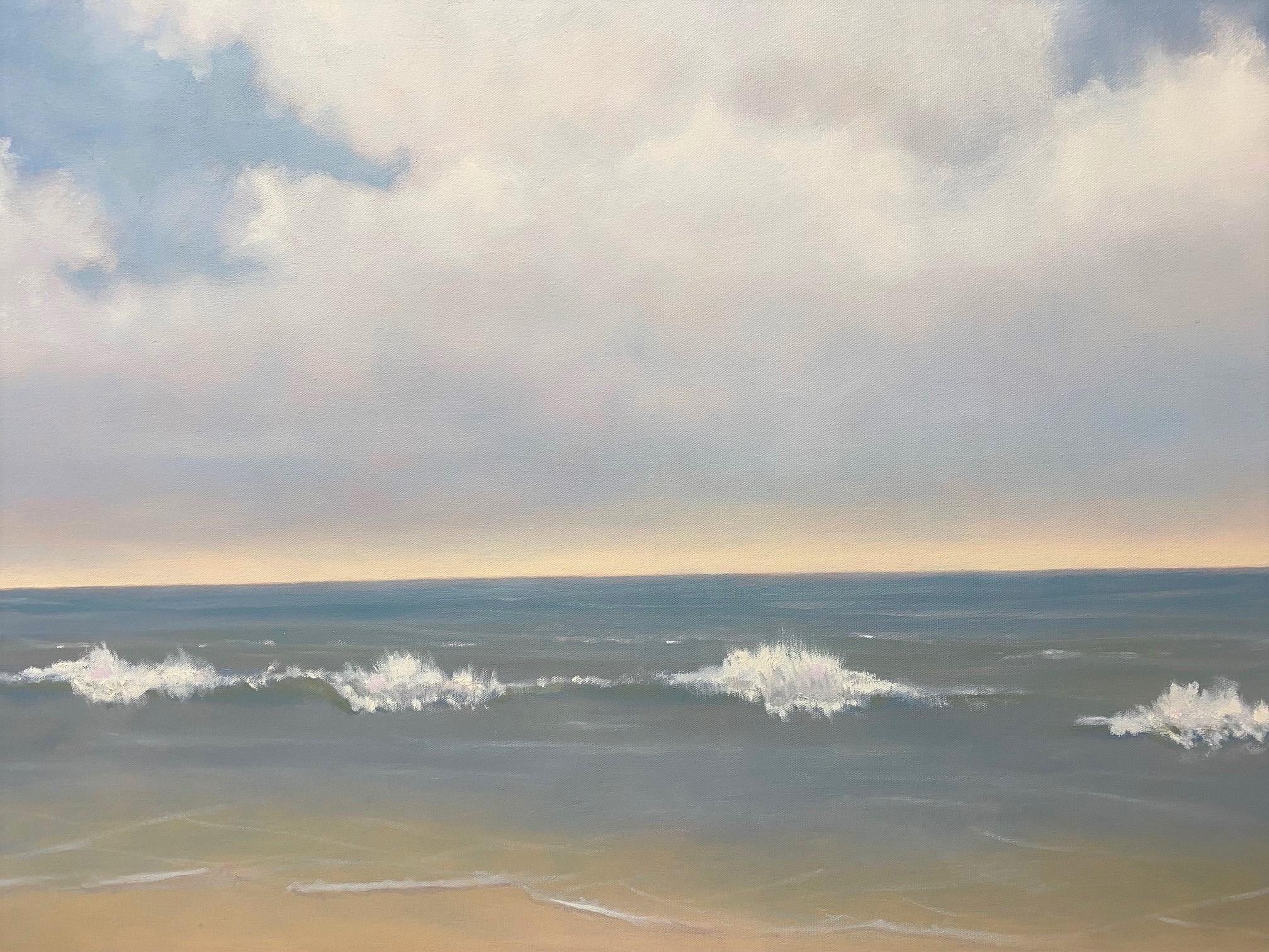 Perfect Summer Day, 48x60 original contemporary impressionist marine landscape For Sale 3