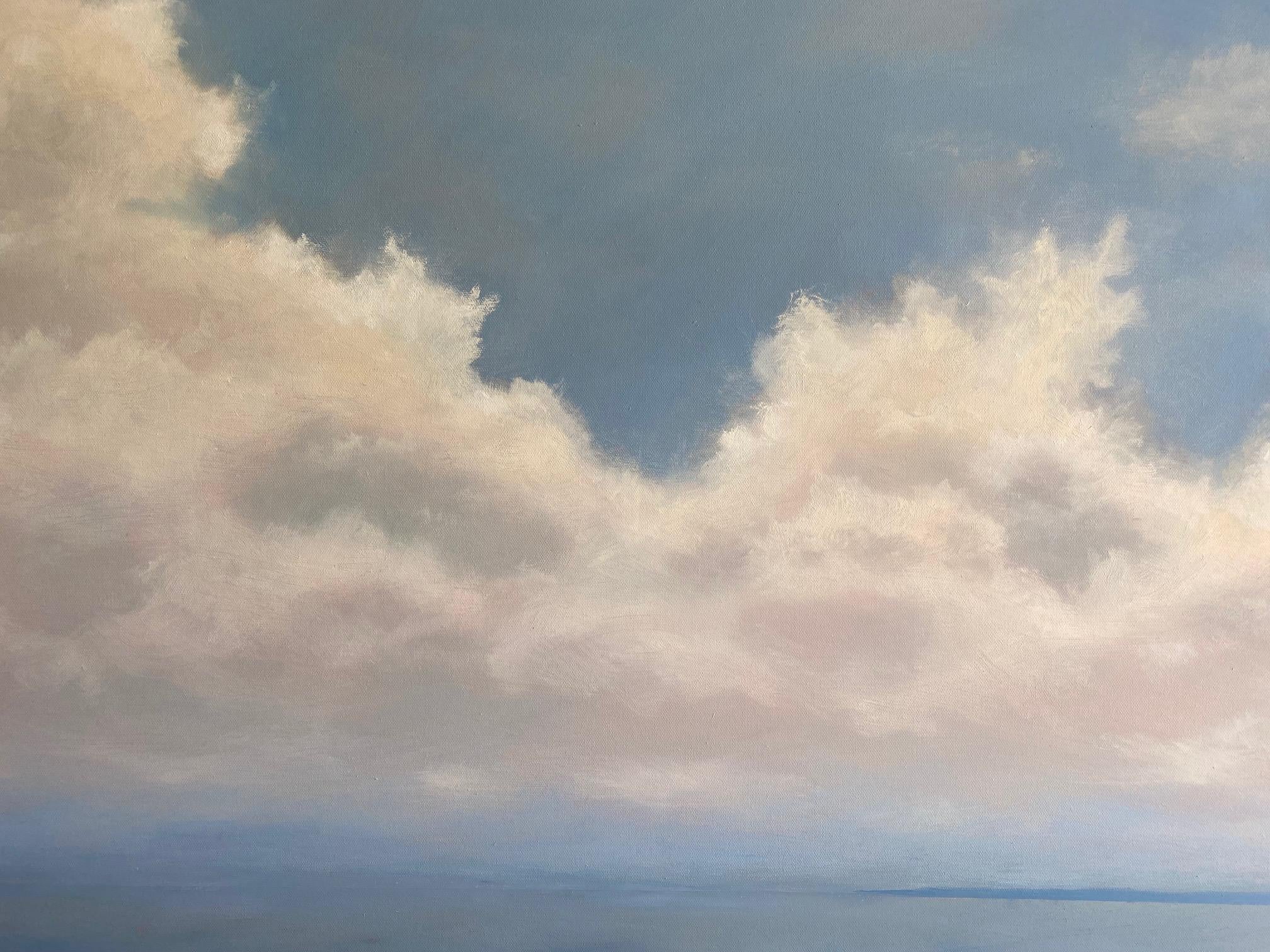 Summer Blues II, original 30x40 contemporary marine landscape - Painting by Catherine Andersen