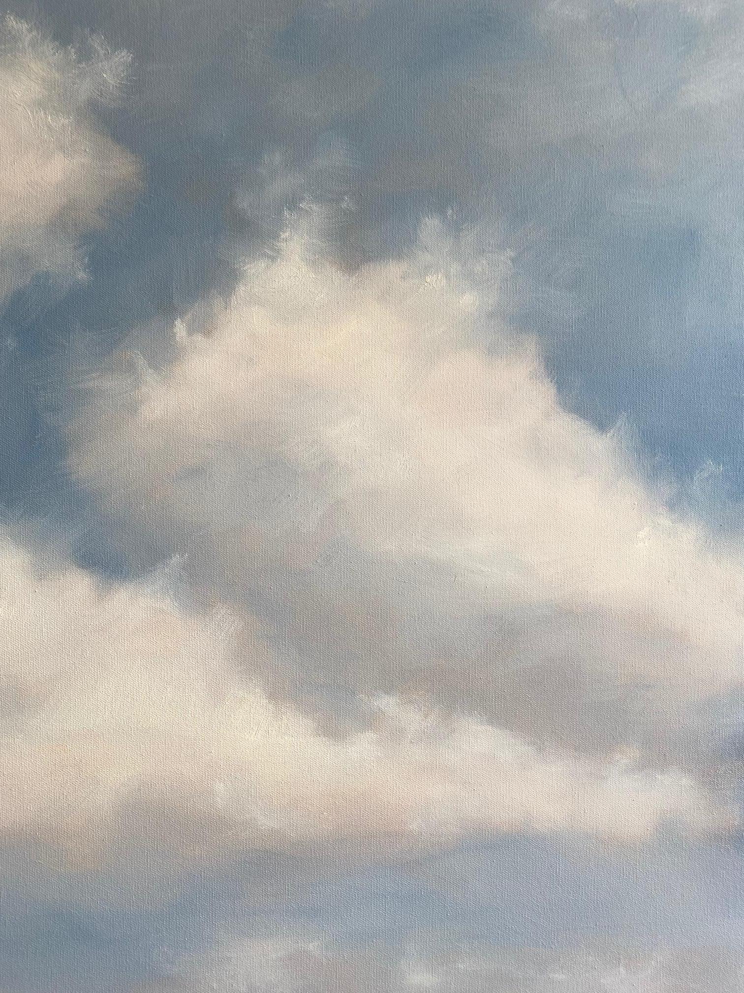Soft Summer Skies, original 48x48 contemporary impressionist marine landscape 3