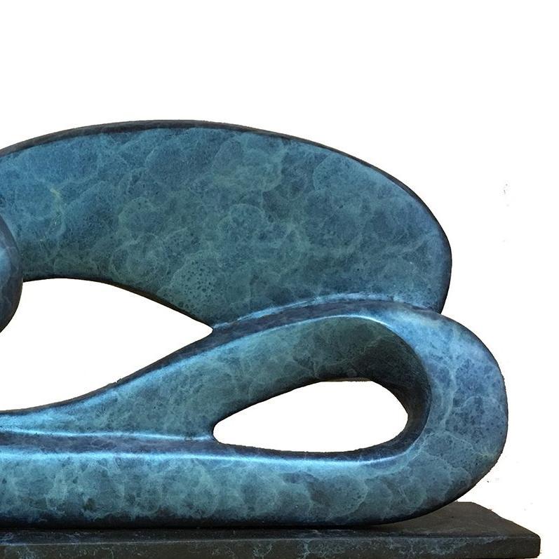 du Vent abstract sculpture bronze - Contemporary Sculpture by Catherine Bohrman