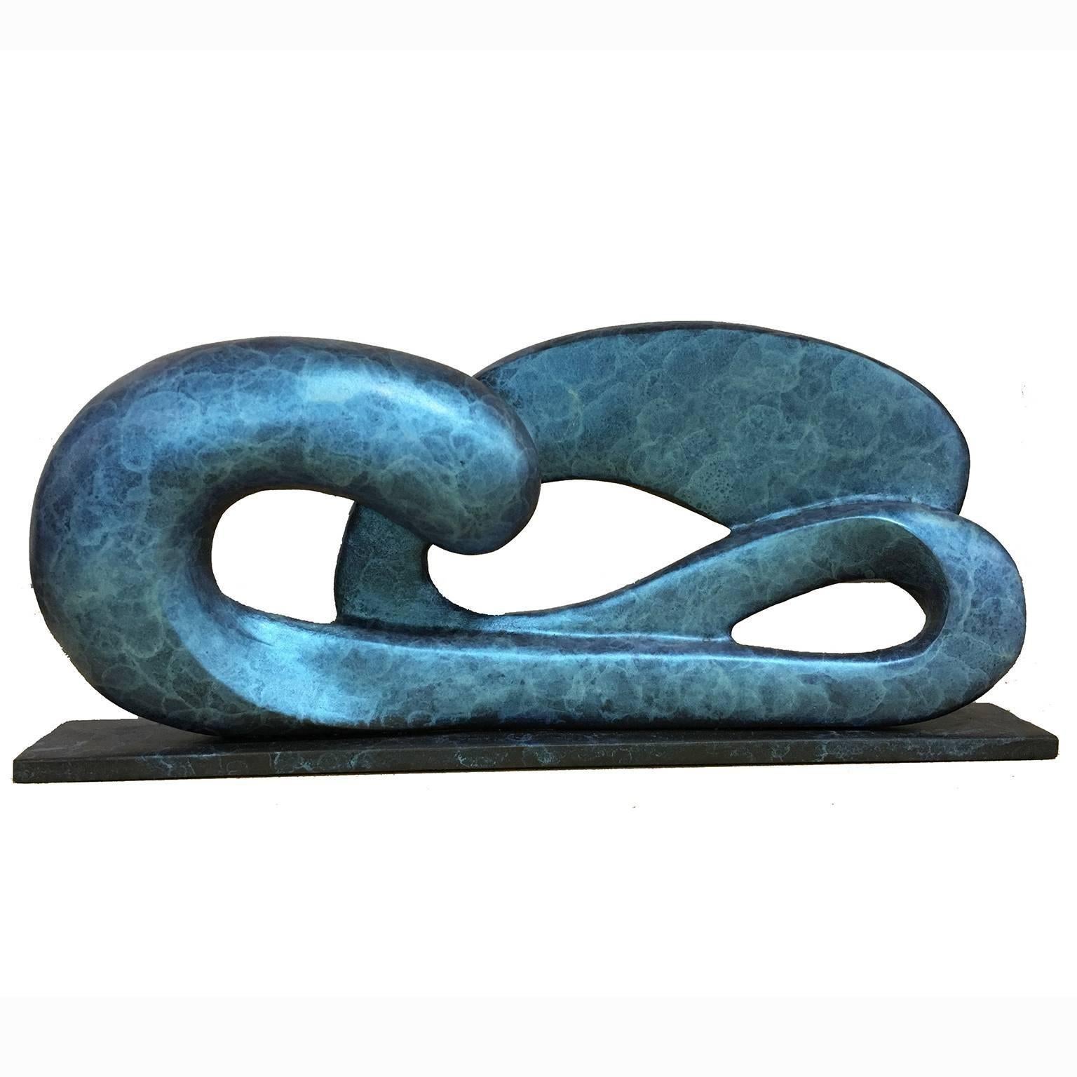 du Vent abstract sculpture bronze - Sculpture by Catherine Bohrman
