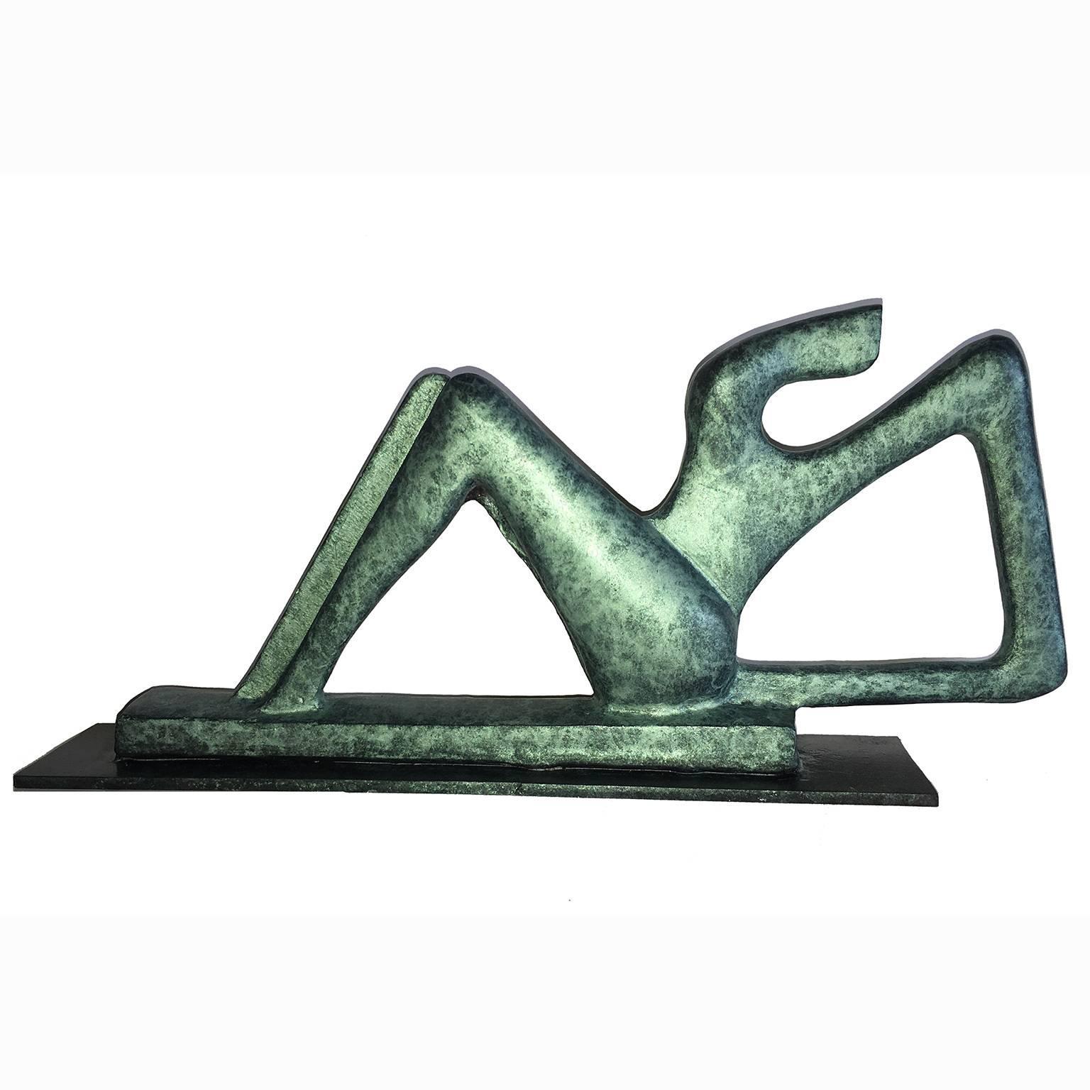 Repose figurative sculpture - Sculpture by Catherine Bohrman