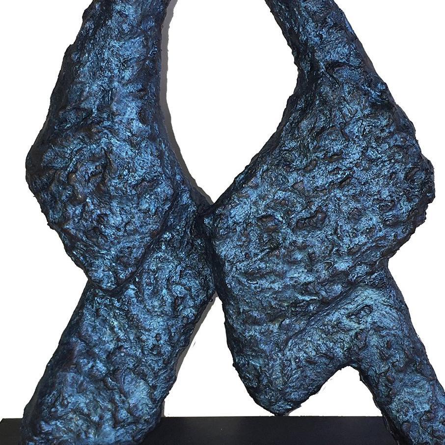 Catherine Bohrman's bronze sculptures encompass gestural form with figurative elements. Her international style has been noted to possess soft edges that belie the magnitude of their density. Her sculpture 