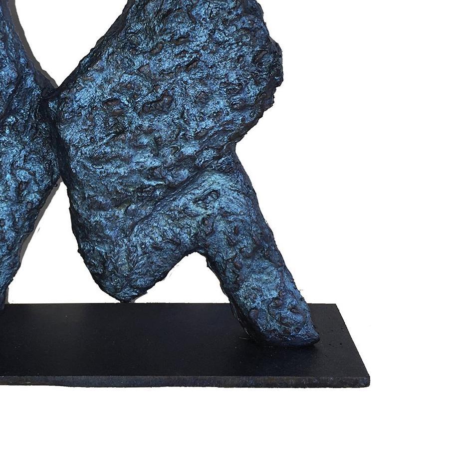 Catherine Bohrman's bronze sculptures encompass gestural form with figurative elements. Her international style has been noted to possess soft edges that belie the magnitude of their density. Her sculpture 