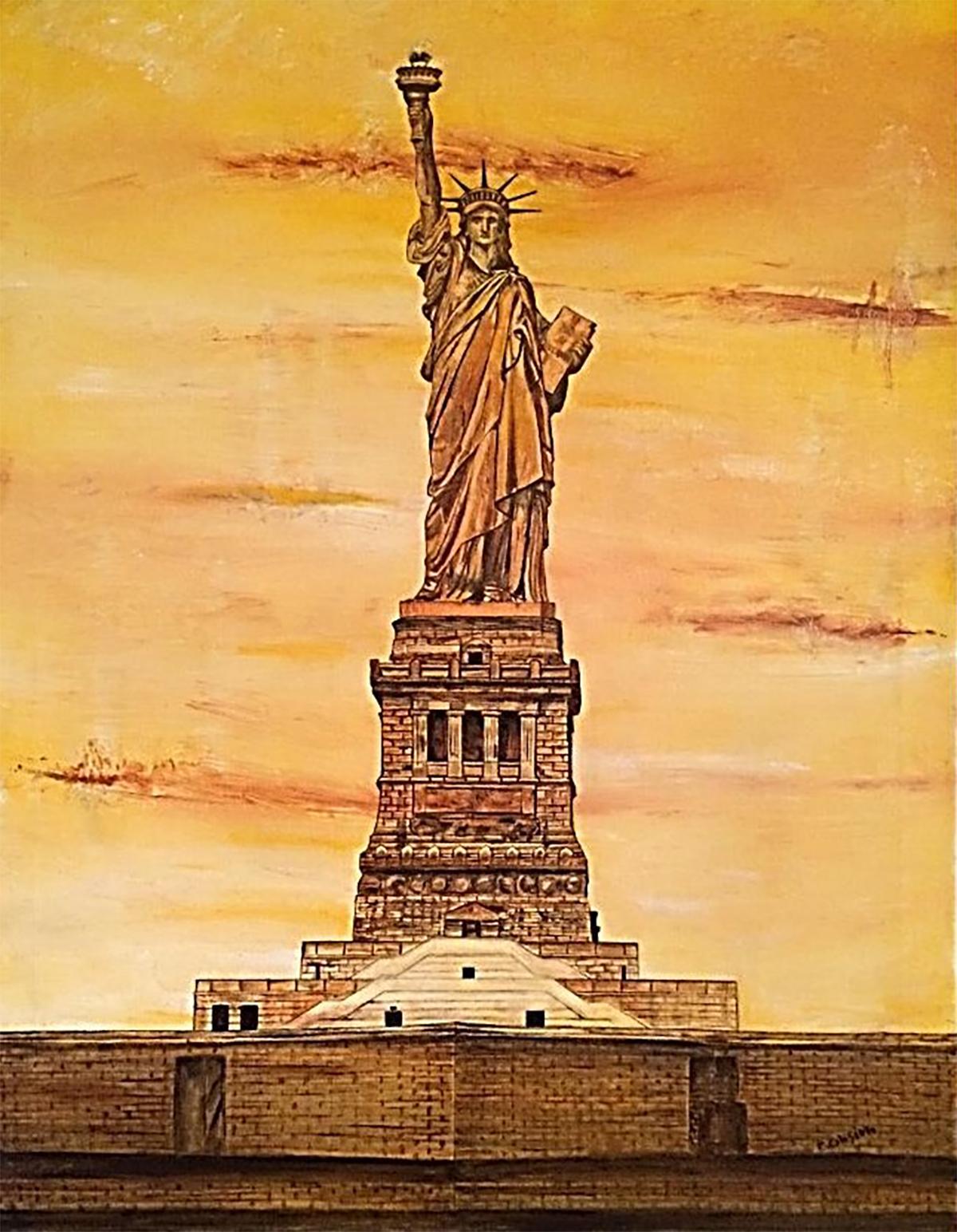 Lady Liberty  - Mixed Media Art by Catherine Colosimo