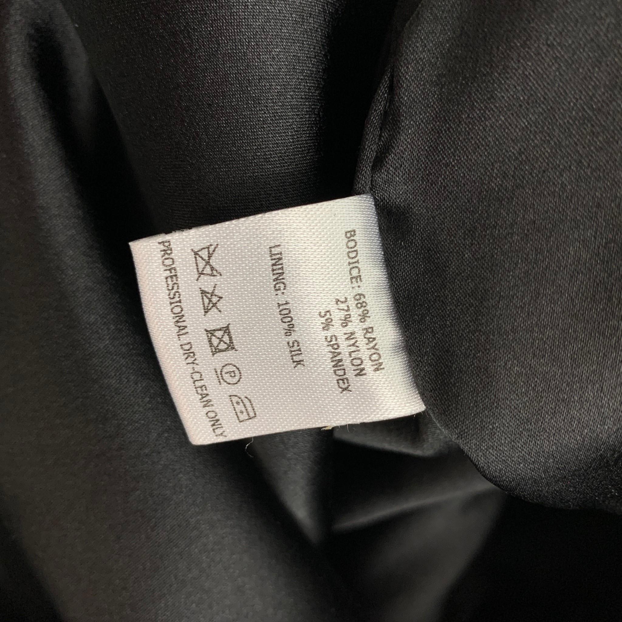 CATHERINE DEANE Size 8 Black Rayon Blend Cut Out Sleeveless Below Knee Dress 1