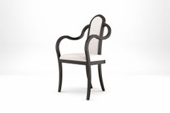 Chaise de salle à manger Catherine, chaise victorienne moderne fabriquée à la main en bois teinté