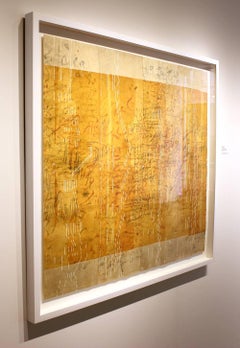 Memory of Small Things (yellow), monoprint on perforated paper