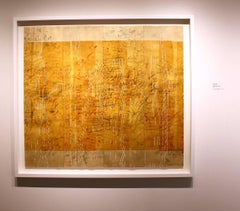 catherine farish Memory of Small Things (yellow), monoprint on perforated paper