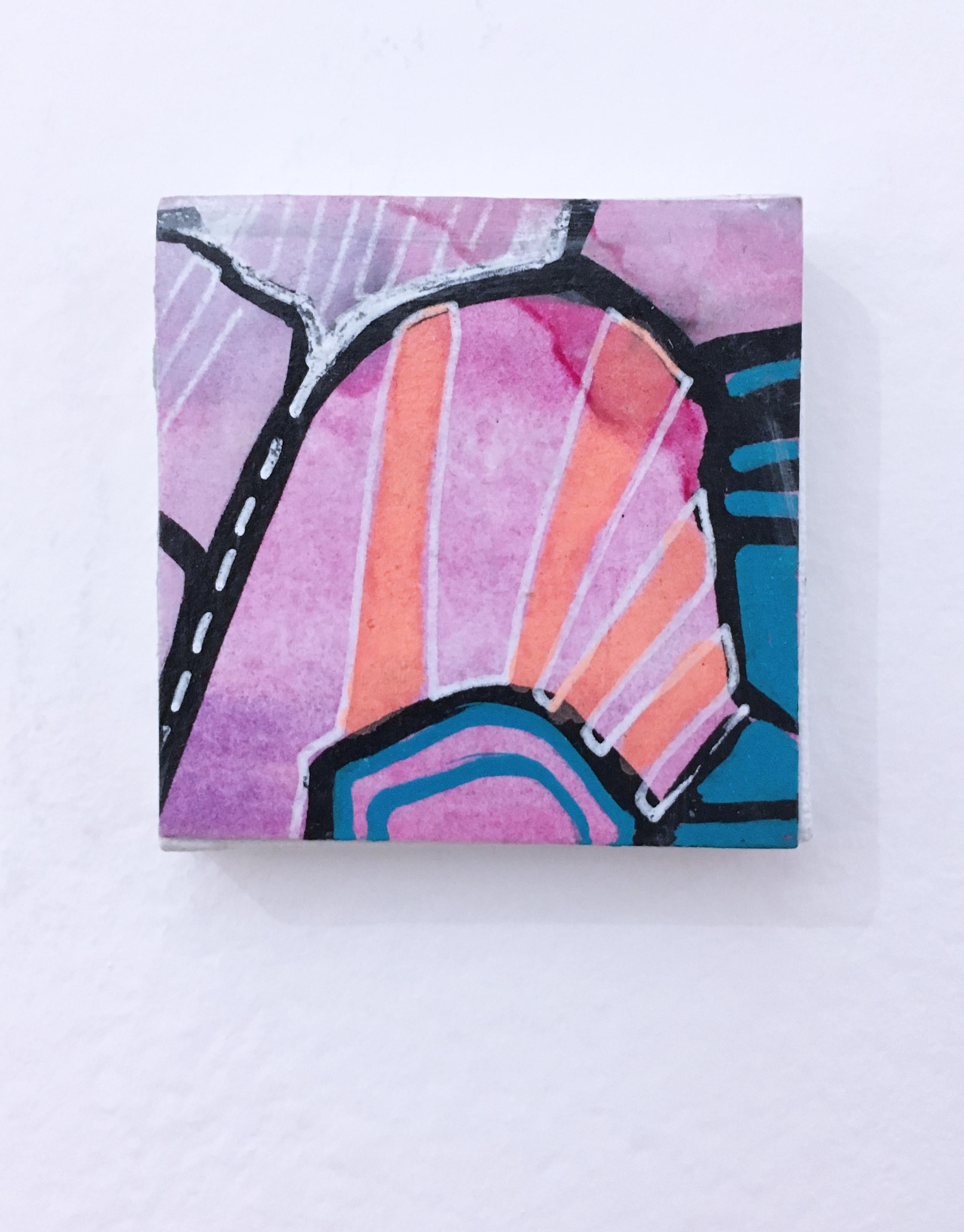 Micro Mini Token II, Acrylic and Gouache on Canvas Painting, 2018 For Sale 1