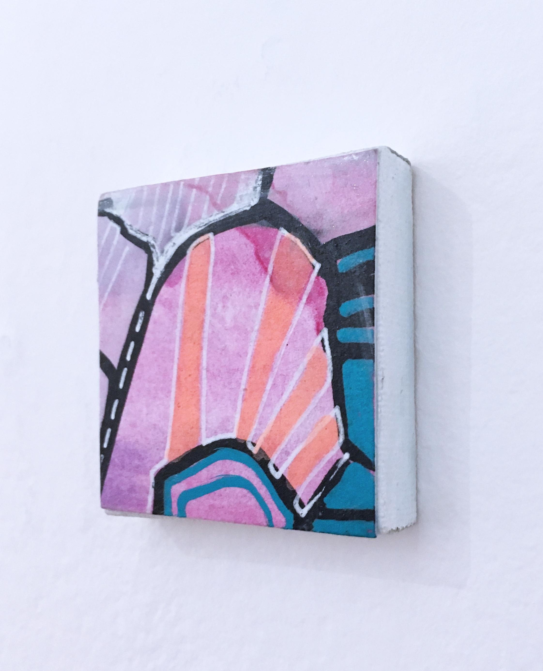 Micro Mini Token II, Acrylic and Gouache on Canvas Painting, 2018 For Sale 3