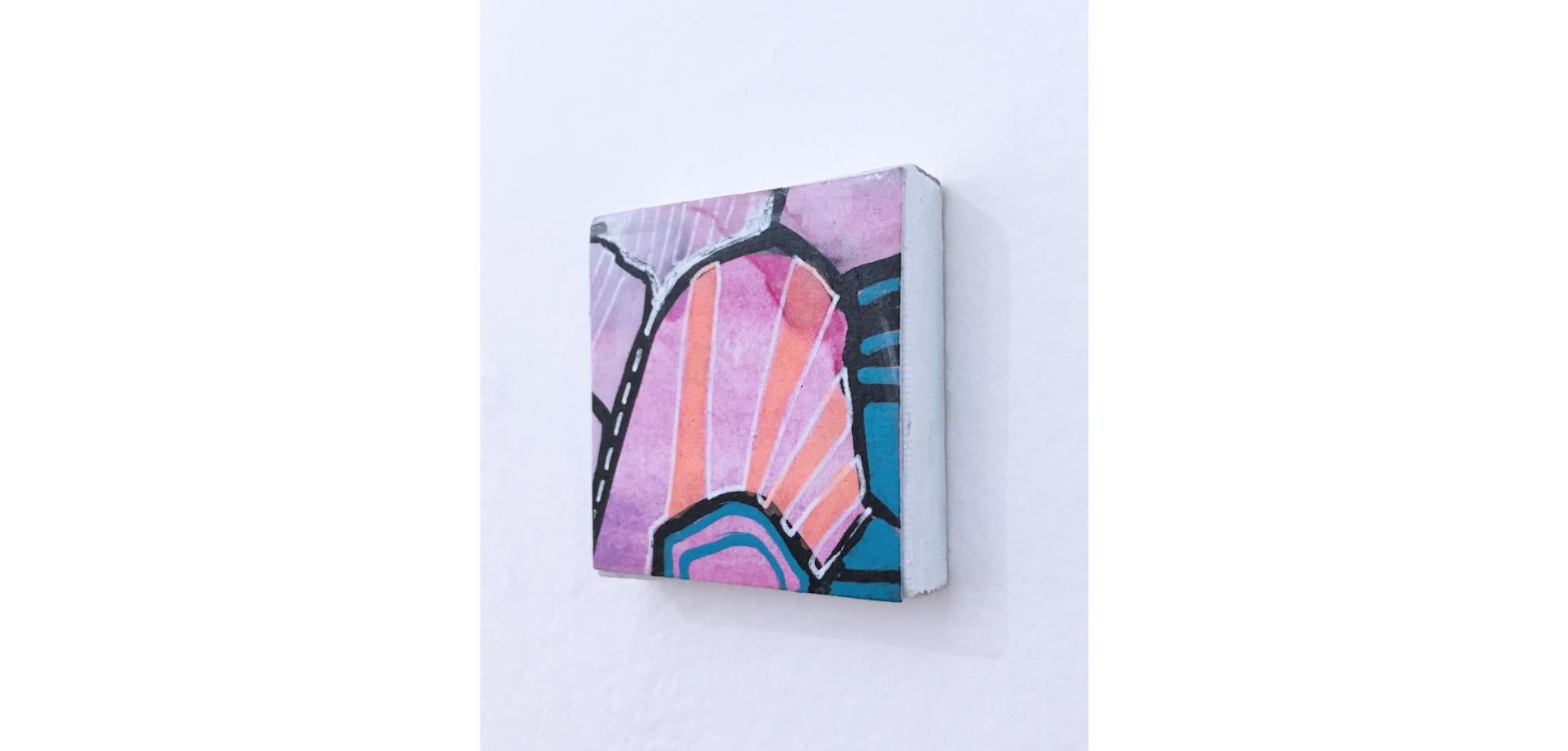 Micro Mini Token II, Acrylic and Gouache on Canvas Painting, 2018 For Sale 6