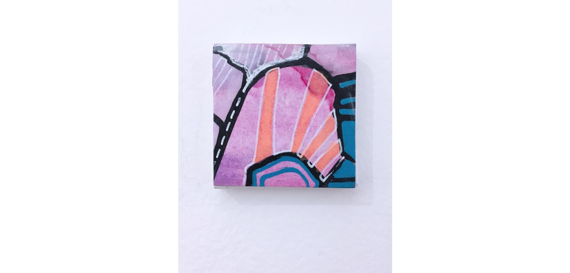 Micro Mini Token II, Acrylic and Gouache on Canvas Painting, 2018 For Sale 7
