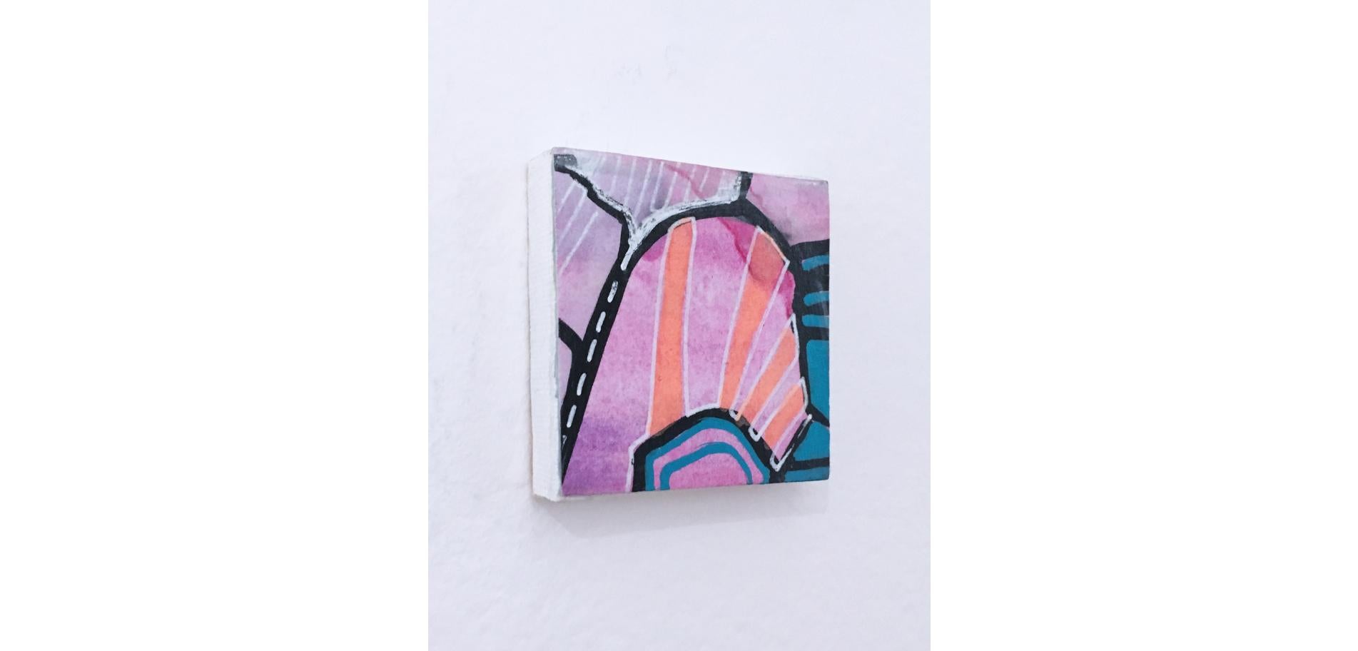Micro Mini Token II, Acrylic and Gouache on Canvas Painting, 2018 For Sale 8