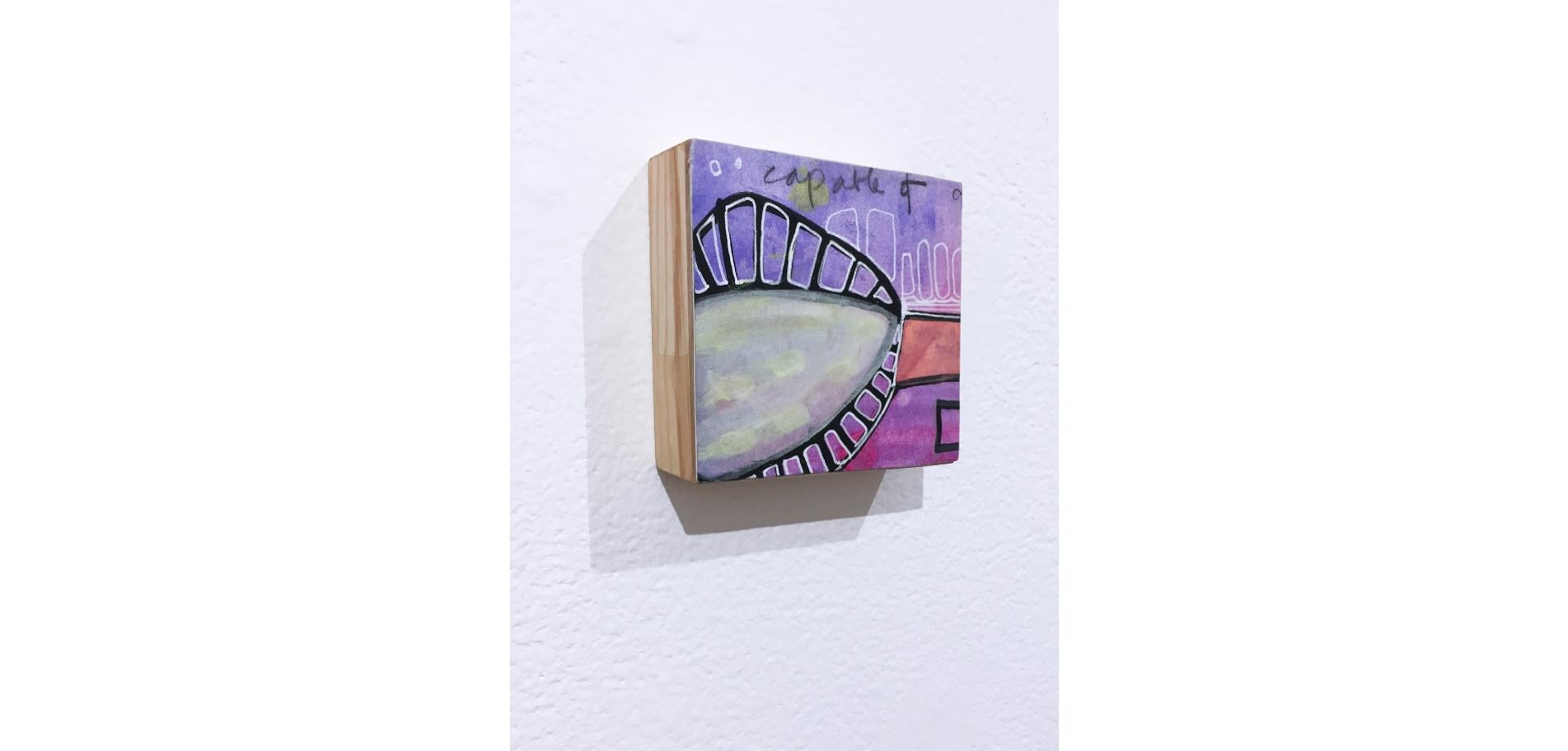 Mini Token, Acrylic, Gouache, and Graphite on Wood Panel, 2018 For Sale 1