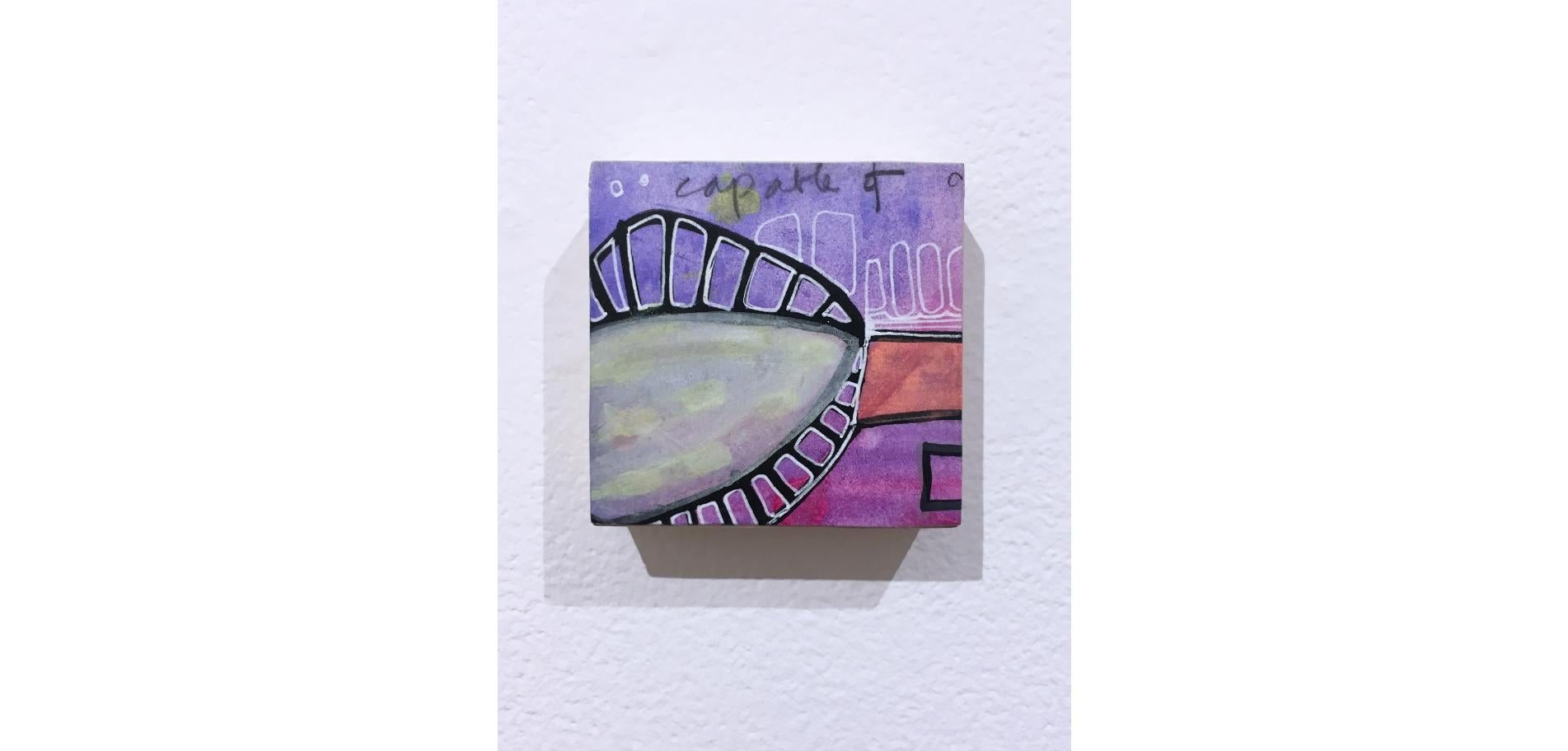 Mini Token, Acrylic, Gouache, and Graphite on Wood Panel, 2018 For Sale 2