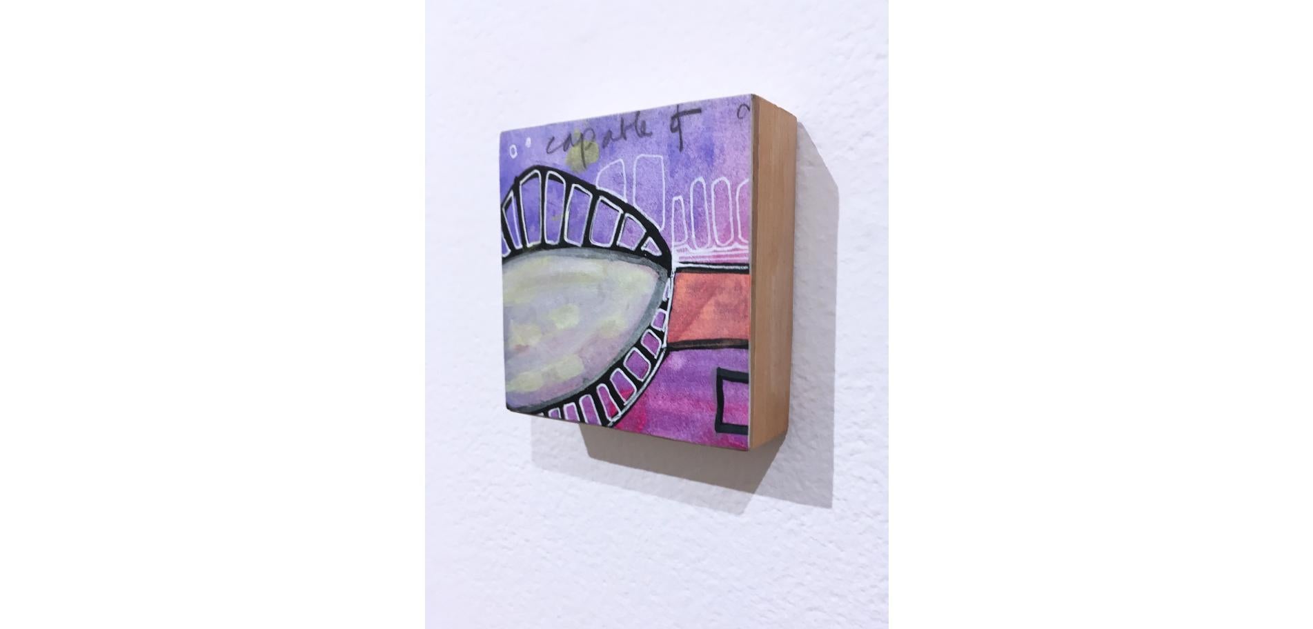 Mini Token, Acrylic, Gouache, and Graphite on Wood Panel, 2018 For Sale 3
