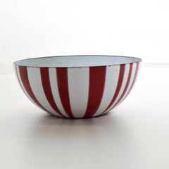 Catherine Holmes  Red Enamel Striped Salad Bowl MOMA Modern