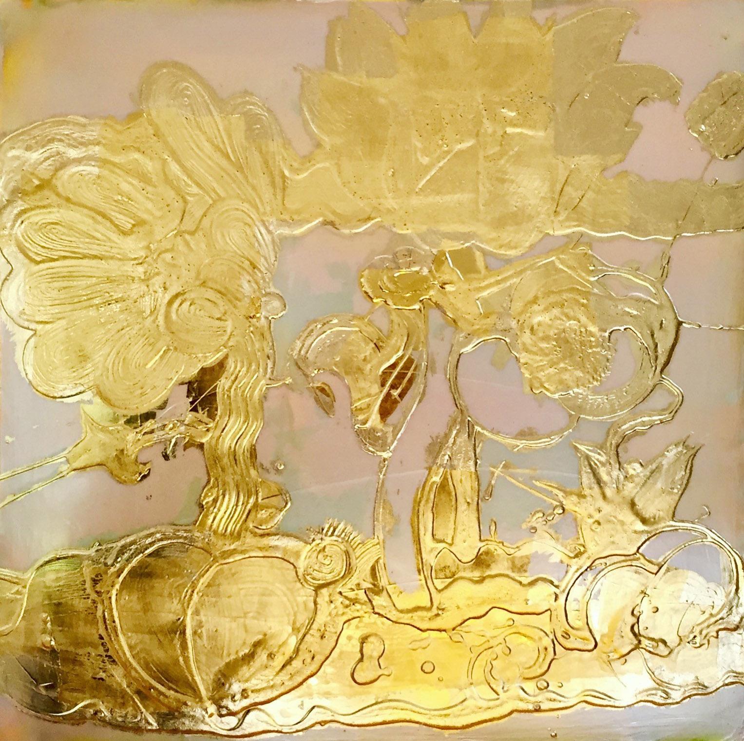 24k gold leaf art