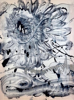 Acrylic monotype, Catherine Howe, 'Silk Monotype 2'