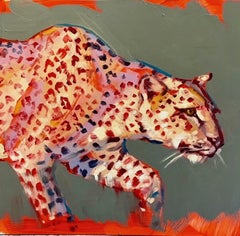 Cheetah - modern abstract expressionist figurative study artwork animal wildlife