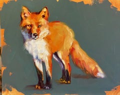 Fox - wildlife portrait study figurative oil painting artwork