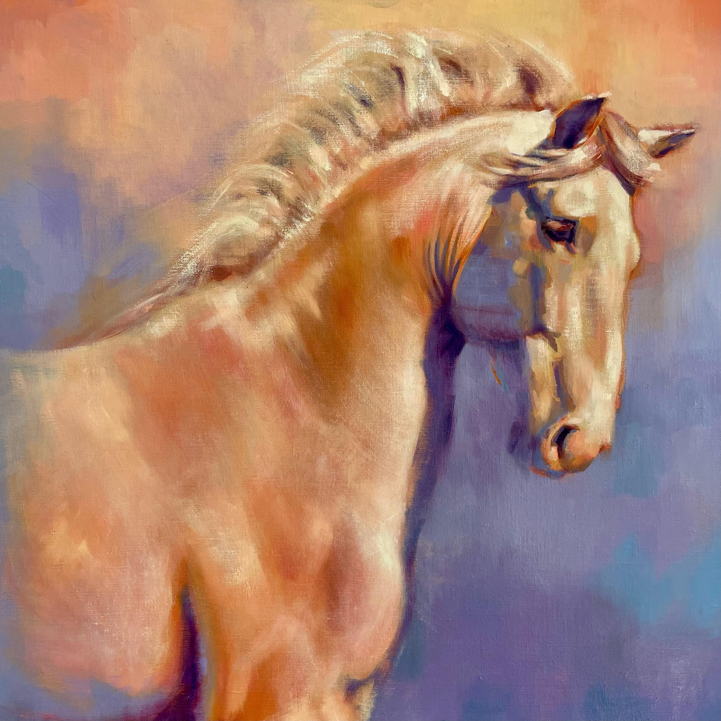 Animal Painting Catherine Ingleby - Lustre - peintures impressionnistes originales de la faune africaine - Art contemporain