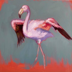 Strut - abstract oil painting modern figure study wildlife Art animal nature 
