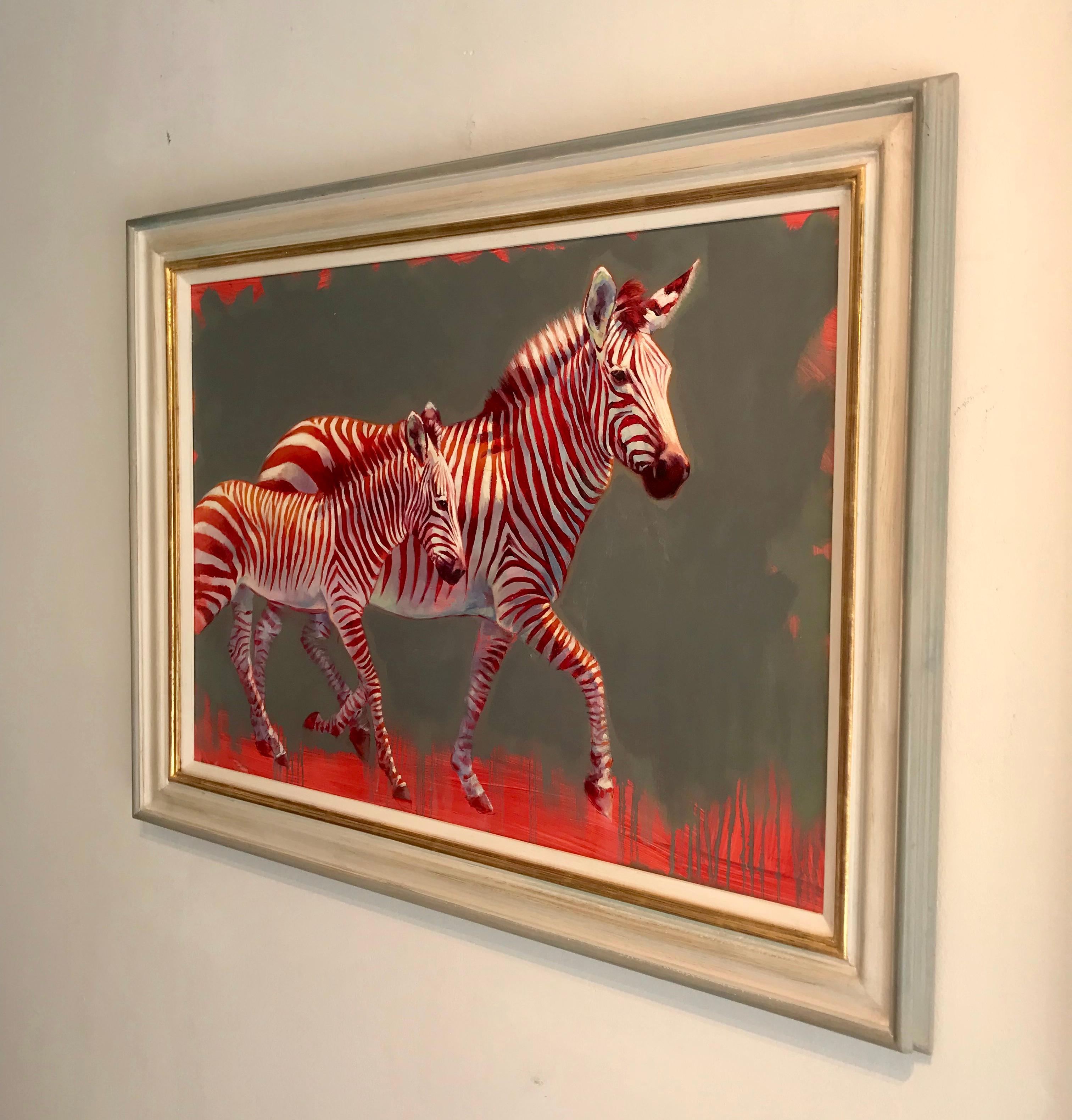 zebra oil painting