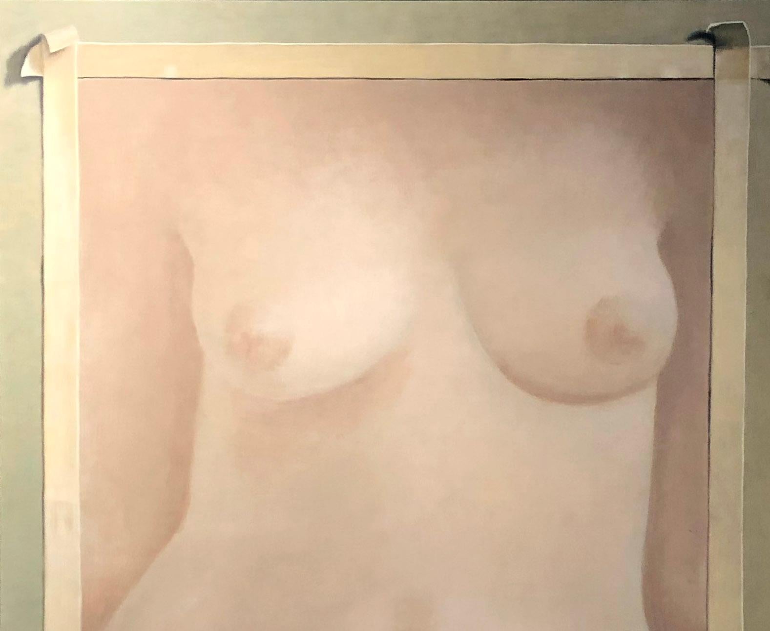 Catherine Koenig - Rare artiste américaine nue et féminine en trompe-l'œil rose pastel  en vente 2