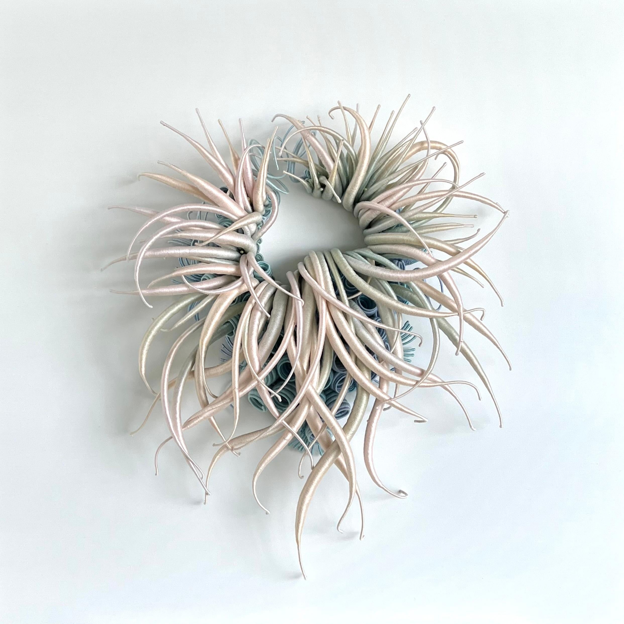 Specimen 43 - Framed Hand-dyed Thread Sea Creature Nature Fiber Sculpture, 2025