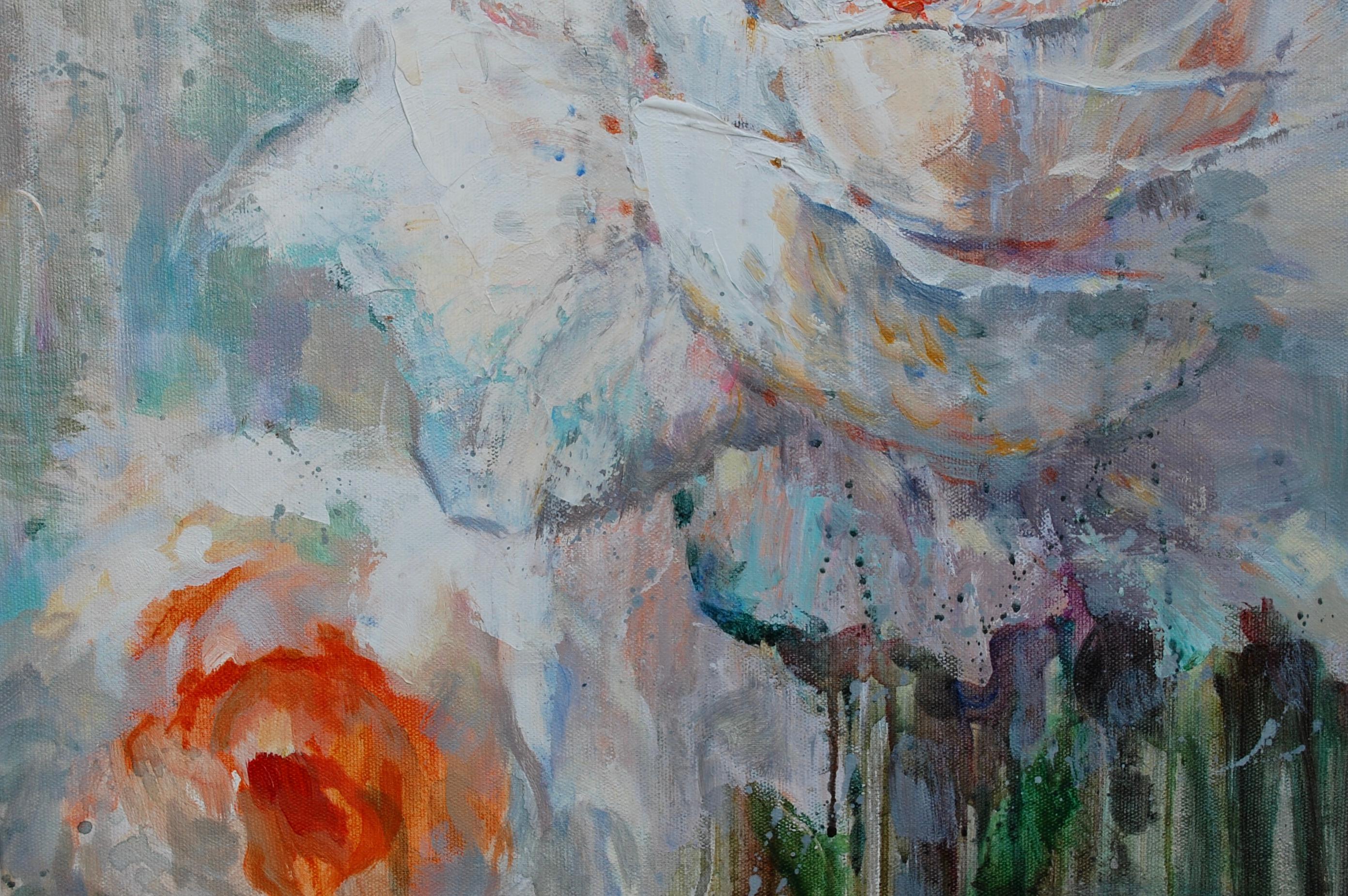 Rosas Blancas Óleo Sobre Lienzo 3
