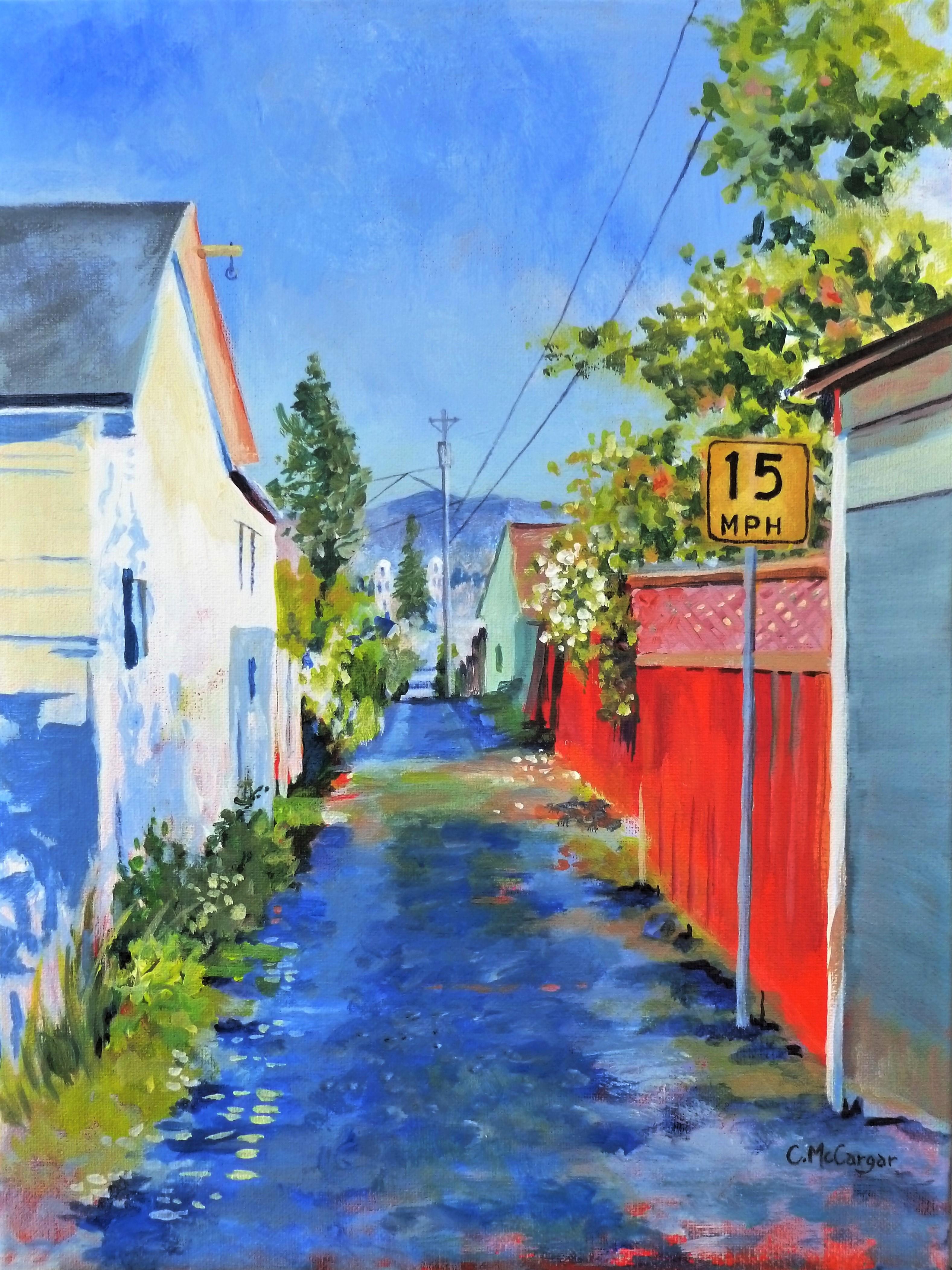 Alley View, Original Painting - Art by Catherine McCargar