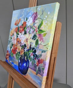 Bouquet in Blue Vase