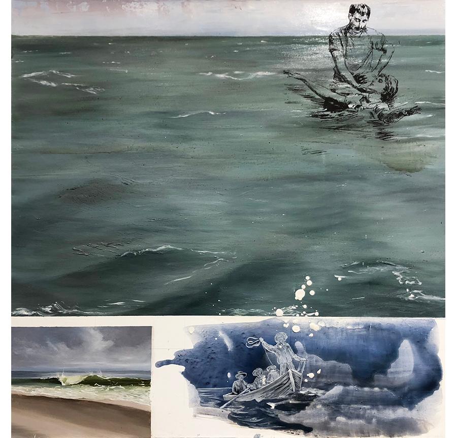 The Drop that Wrestled with the Sea - Painting by Catherine McCarthy