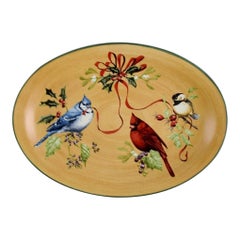 Catherine McClung pour Lenox. ""Salutations d'hiver tous les jours"". Grand plat de service.