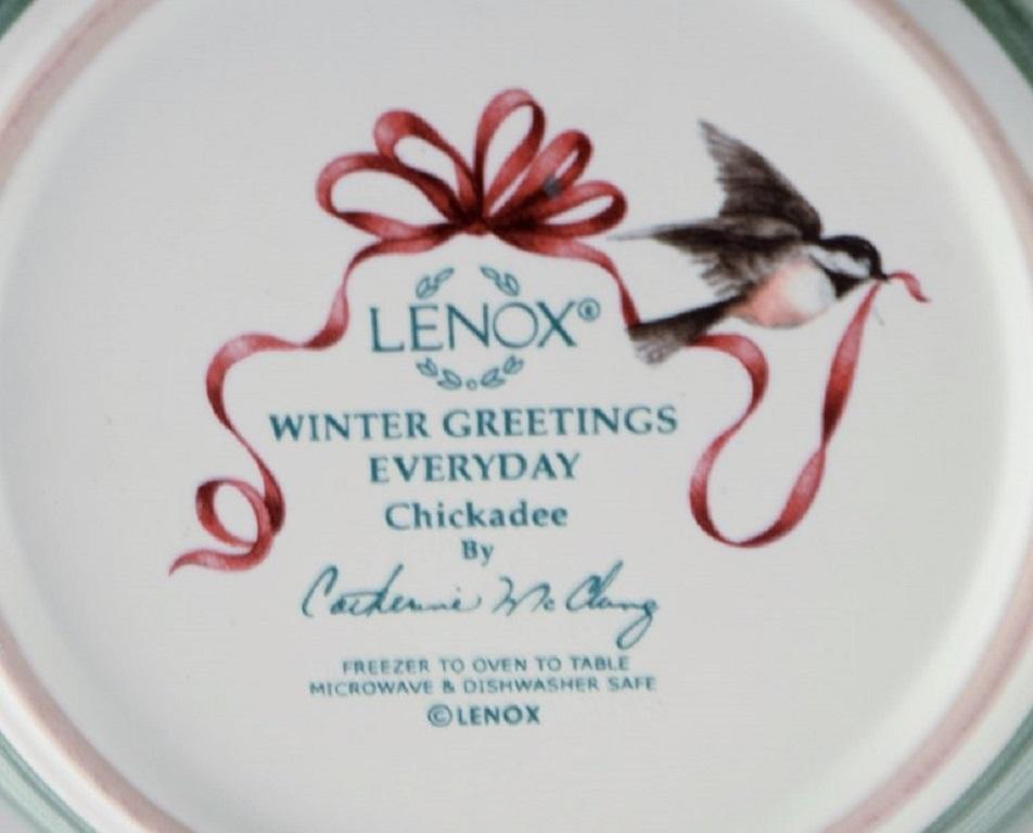 Catherine McClung fr Lenox, Winter Greetings Everyday, Sechs Schalen aus Steingut (21. Jahrhundert und zeitgenössisch) im Angebot