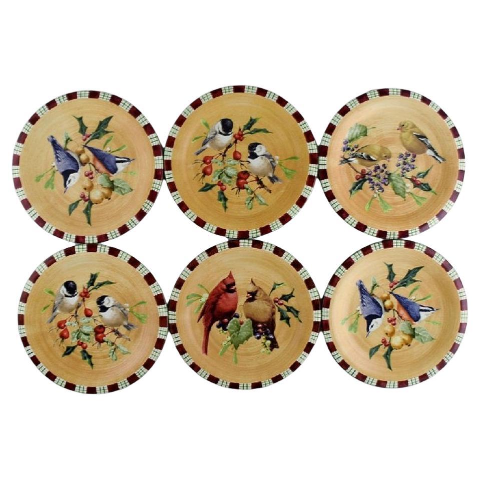 Catherine McClung for Lenox. "Winter greetings everyday". Six plates. For Sale