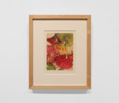 PAPER PARASOLS #1, Darstellung von Alltagsgegenständen, leuchtende Farben, grün, rot