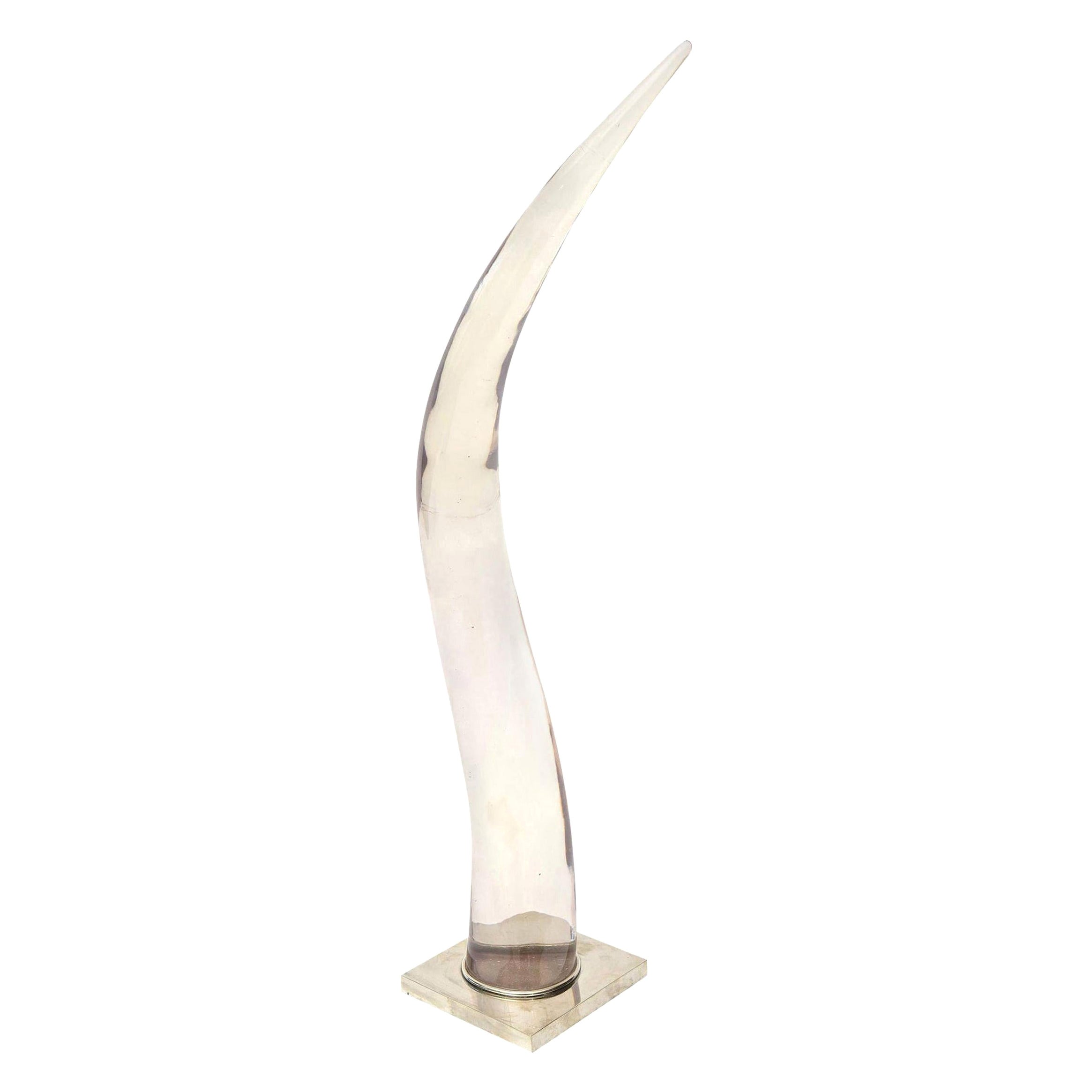 Catherine Noll Arched Silver Plate and Gradient Lucite Sculpture Vintage