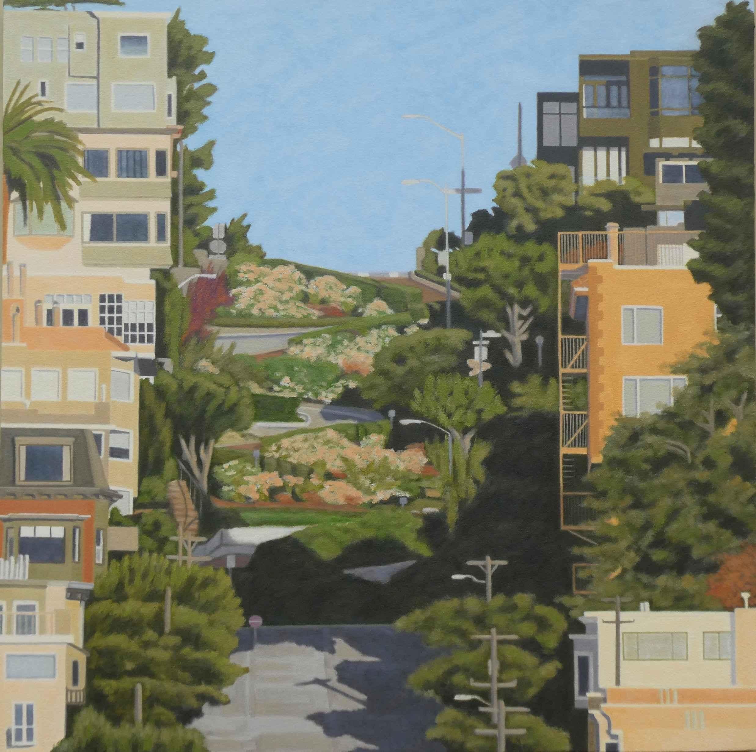 Catherine Palmer Landscape Painting - Lombard St.
