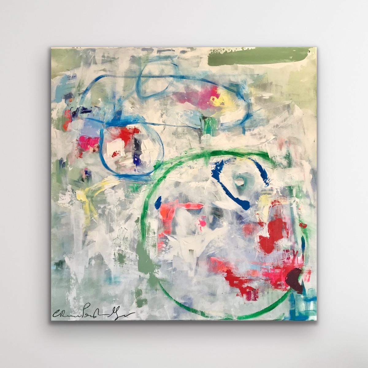 Conceptual, Pintura original, Arte abstracto, Pintura colorida, Por capas - Painting Abstracto de Catherine Pennington-Meyer